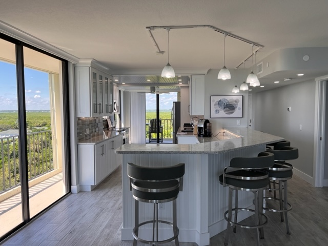 Kitchen with Island - 5055 N Highway A1A