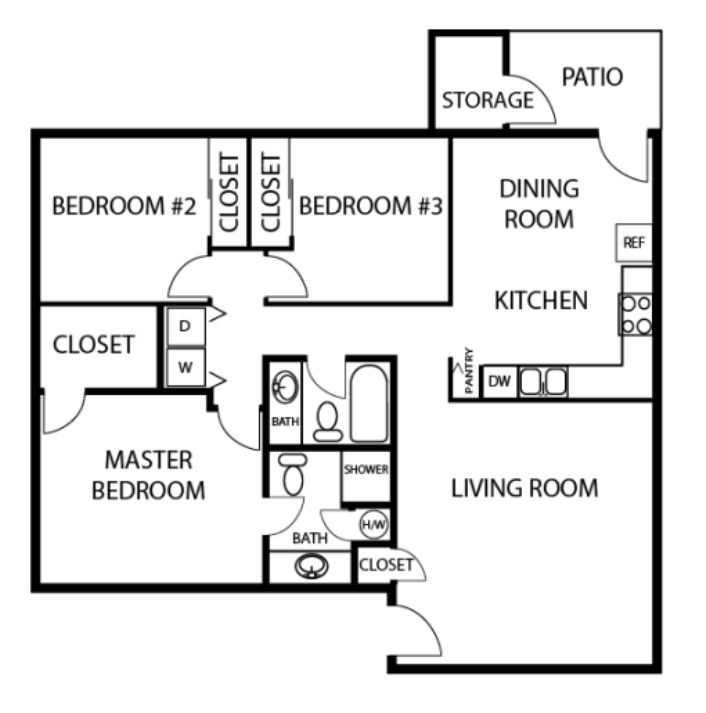 3BR/2BA - Casa Del Sol Apartments