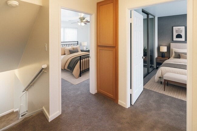 Some images have been virtually staged for illustrative purposes. Apartments are leased unfurnished. - Washington Townhomes