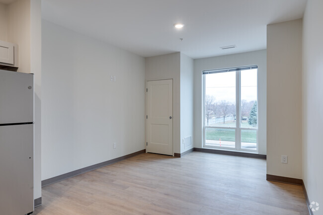 2BR, 1BA - 817SF - Living Area - Cathedral Arts Apartments