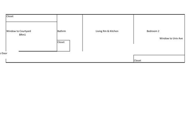 Floor plan sketch - not to scale. - 1801 University Ave