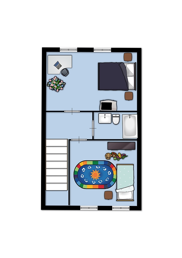 Floor Plan upstairs - University Station