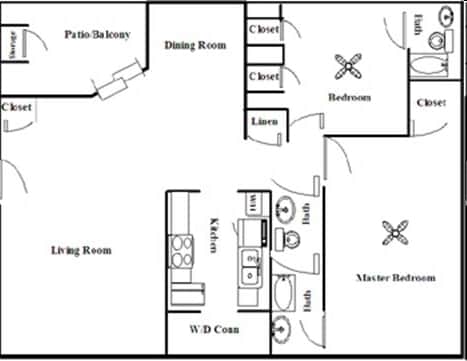 2BR/2BA - Pine Knoll