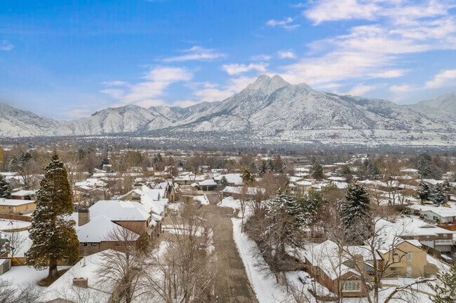 Mount Olympus rises above Millcreek in the Wasatch Range.