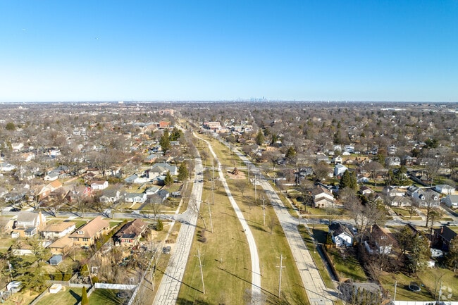 A green way runs all the way through Villa Park.