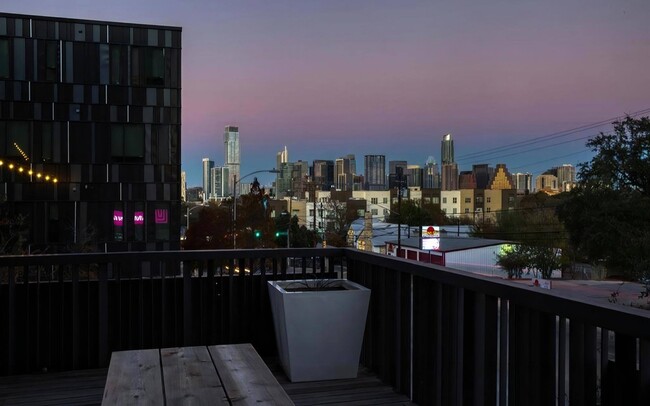 Evening View of Austin Skyline from Patio - Lamar Union