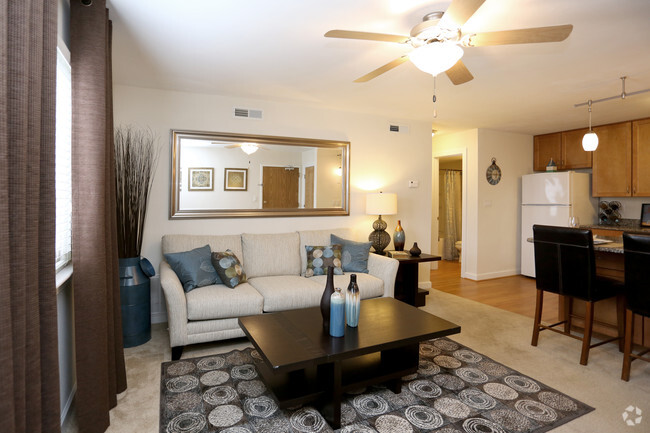 One-bedroom Living Room - Waterford Apartments