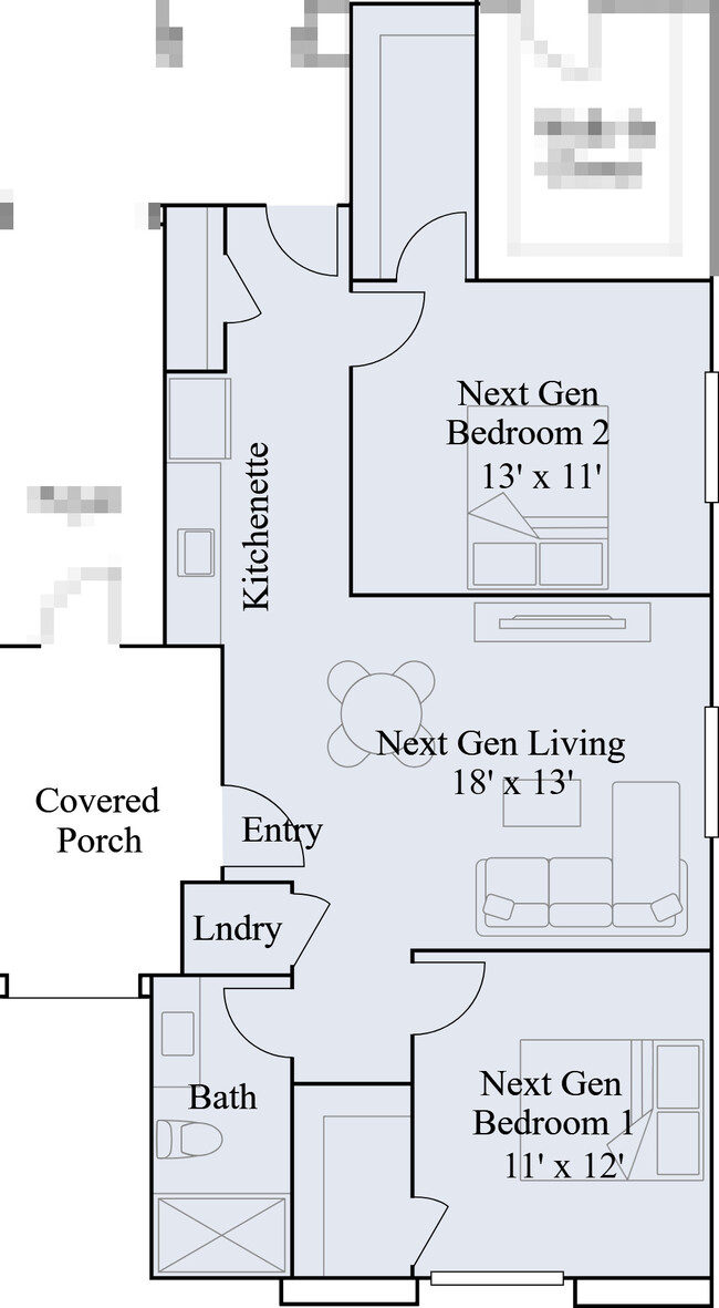 872 SQ FT with large bedrooms, living room, and walk-in closets - 628 S Cecita Wy