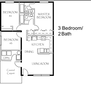 3BR/2BA - Park Crest Terrace Apartments