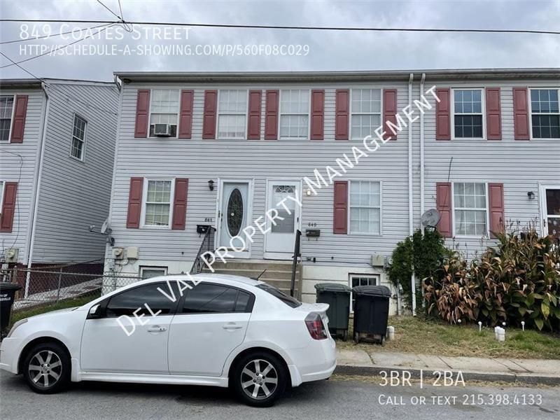 849 Coates St, Coatesville, PA 19320 Townhome Rentals in Coatesville PA