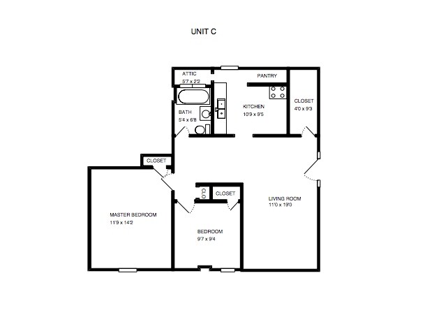 Unit c floor plan - 493-495 Fulton St
