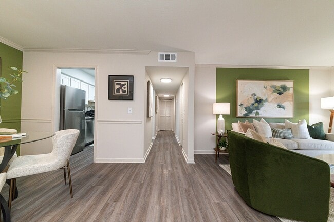 Entryway with hardwood-style flooring throughout - Vetra Belle Meade