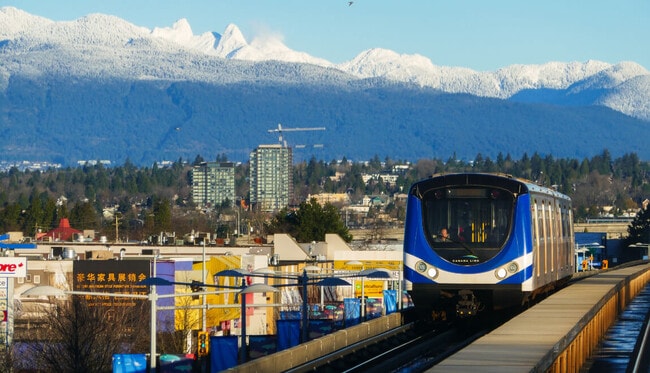 The Canada Line rapid transit system connects Richmond with Vancouver.