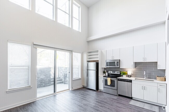 Estudio, 1BA - Cocina/Sala de estar de 607SF2 - Station R Apartments