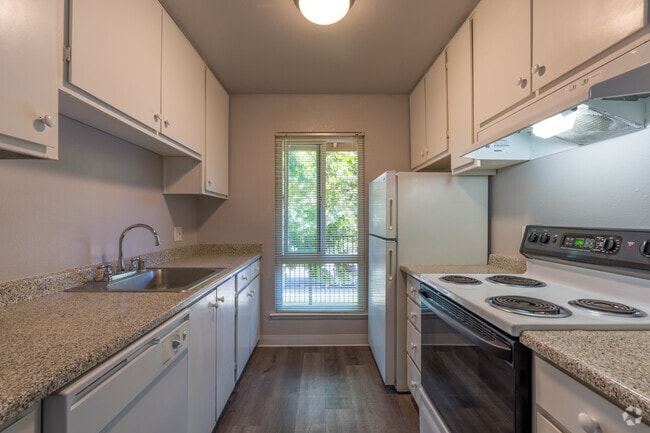 1BR, 1BA - 640SF - Kitchen - Walnut Wood Apartments