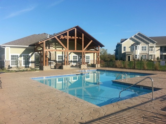 Saltwater pool area - The Villas on Wallace Road Apartments