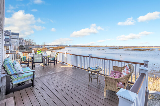 Back deck overlooking the water - 50 Milford Point Rd