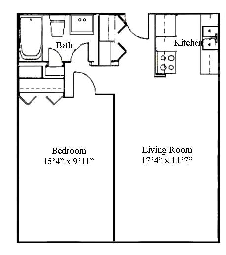 1HAB/1BA - Chateau I Apartments