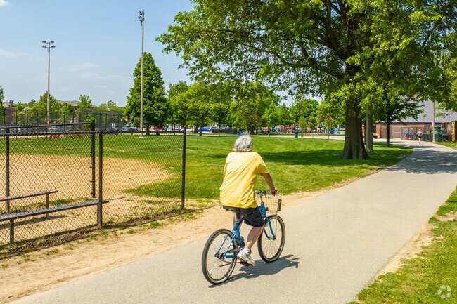 Mount Greenwood Park has a trail that runs through it.