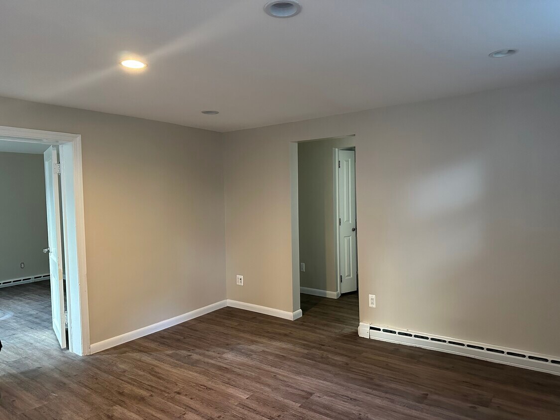 Recently renovated. Recessed lighting in living room. - 902 Houston Ave
