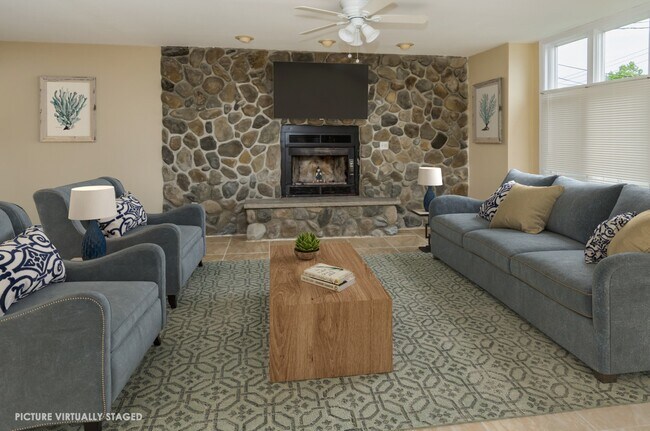 Living Room Virtually Staged - 926 Center St