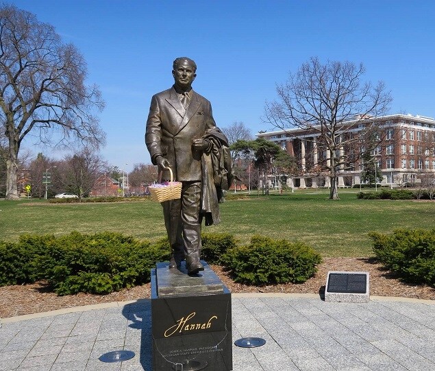 Statue of John A. Hanna, MSU's longest-serving president