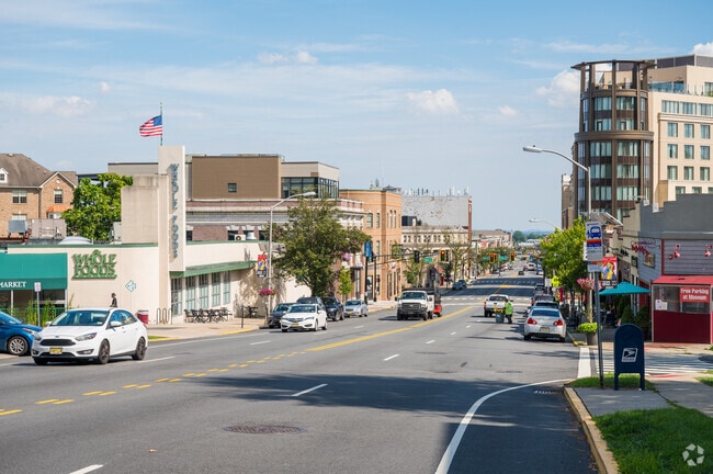 Bloomfield Ave is the main artery of Montclair, with Whole Foods and new housing opening.