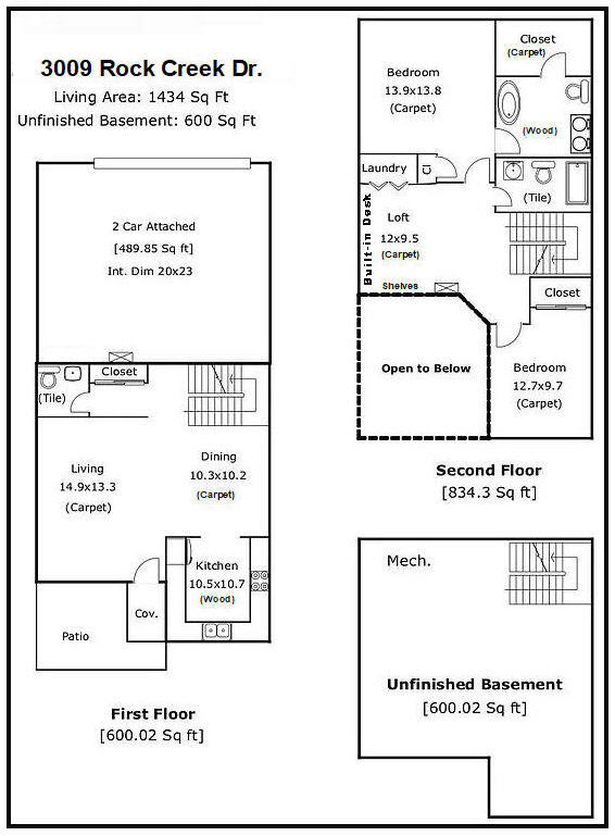 Floorplan - 3009 Rock Creek Dr