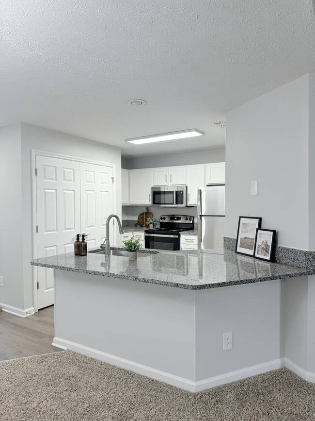 Modern Kitchens with Granite Countertops and Stainless Steel Appliances - Regency Apartments