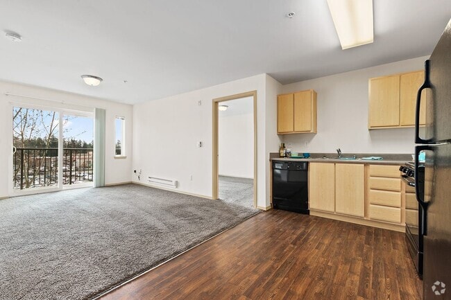 SHAG Interurban Senior Living Living Room and Kitchen - Interurban Senior Living Apartments