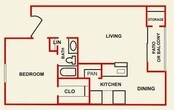 1 Bed, 1 Bath Model