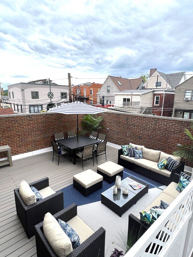 Newly renovated large exterior deck - 705 Copeland St