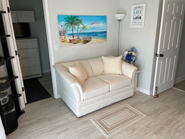 Sitting room furnished, walk-in closet, bookcase & TV - 7782 Pikes Peak Dr