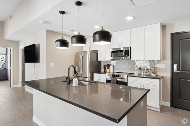 A17 1 dormitorio, 1 baño con estudio - 921 pies cuadrados - Cocina - The Bulkley