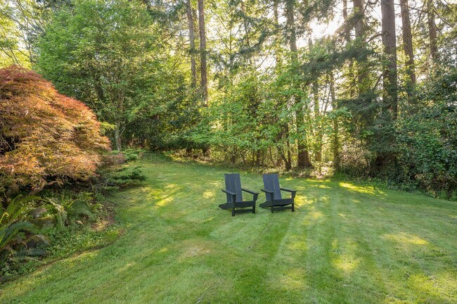 Backyard surrounded by evergreens - 11417 99th Ave SW