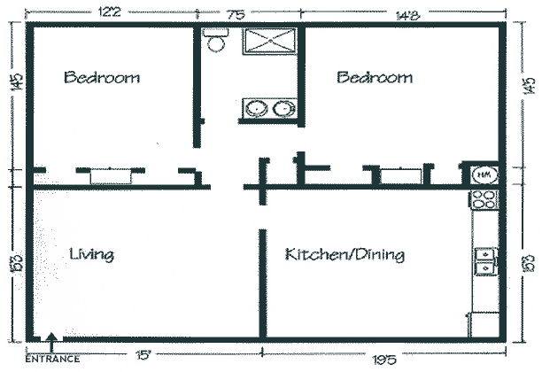 Plano de planta - Village Green Apartments