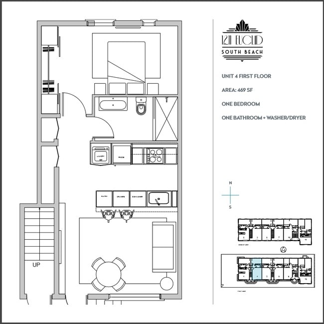1 Bedroom Floor Plan 4 - 1211 Euclid Ave