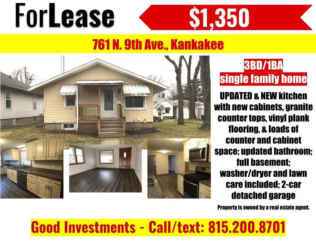761 N 9th Ave, Kankakee, IL 60901 House Rental in Kankakee, IL