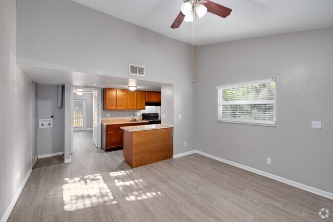1BR, 1BA - 560SF - Living Room - Woodside Villas Apartments
