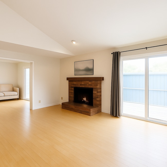 Living room with working fireplace and additional side room - 3119 Westwood Ct