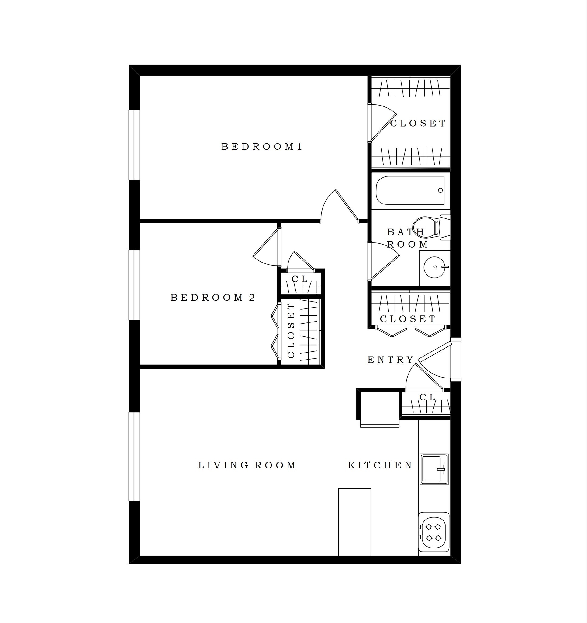 Forest Hill Terrace – Two Bedroom, One Bath