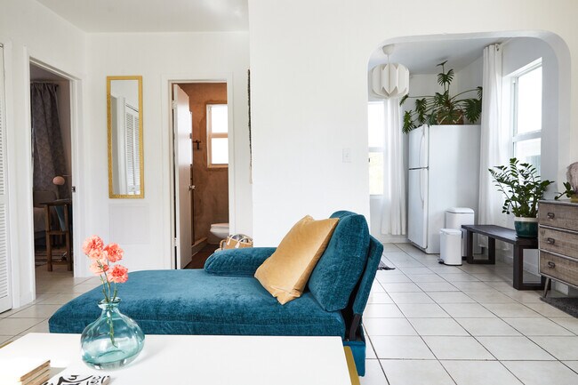 Living room: view from the couch to bathroom and kitchen - 6873 NW 2nd Ave