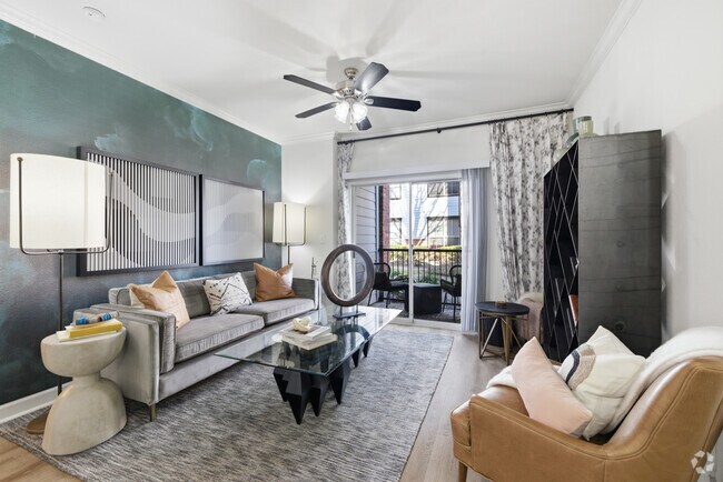 A1 1HAB, 1BA - 693SF - Sala de estar - The Boulevard at Deer Park