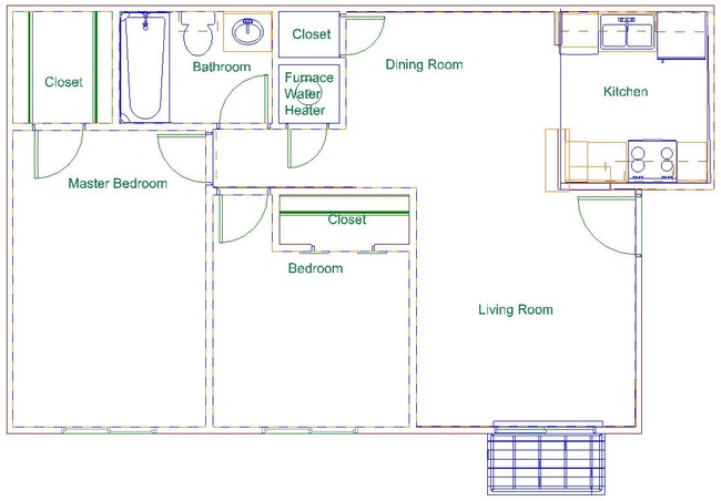 2BR/1BA - Sugar Creek Apartments