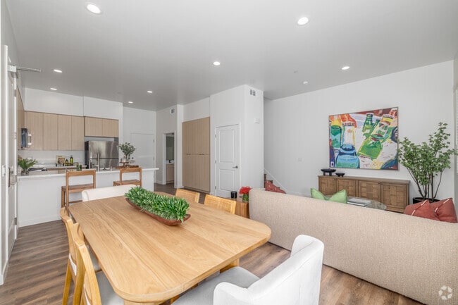 3BR, 3BA - 1,356SF - Living Room - Desert Meadows Townhomes
