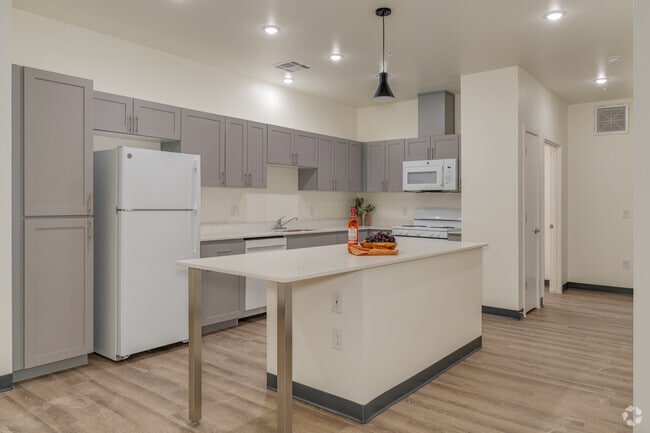 2BR, 1BA - 852SF - Kitchen - The Cascalote Senior Apartments