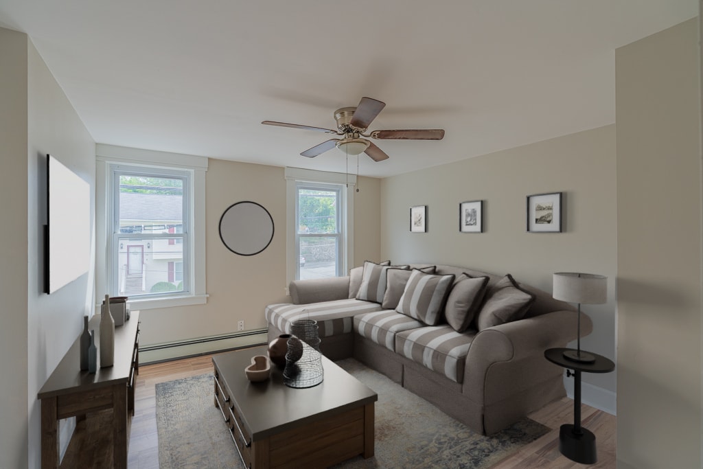 Living Room (Digitally Staged) - 160 River St