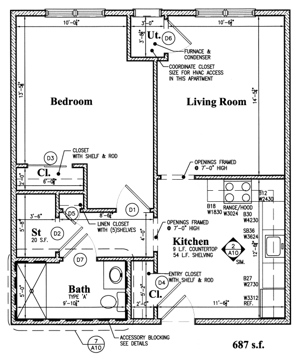 1BR/1BA - Oakridge Apartments