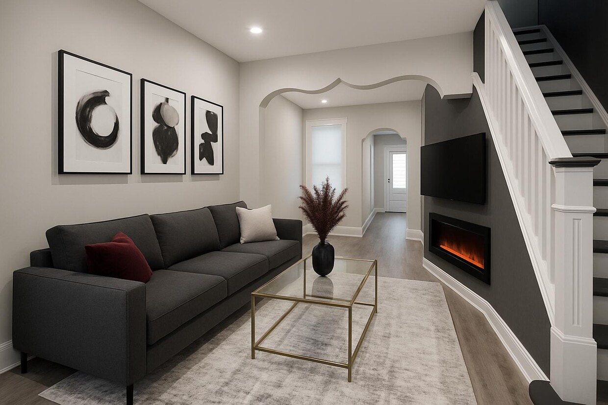 Staged Living room - 3036 N Stillman St