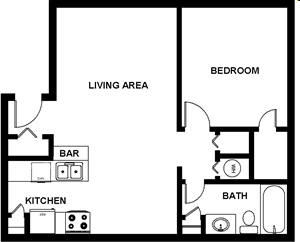 1BR/1BA - River Oaks